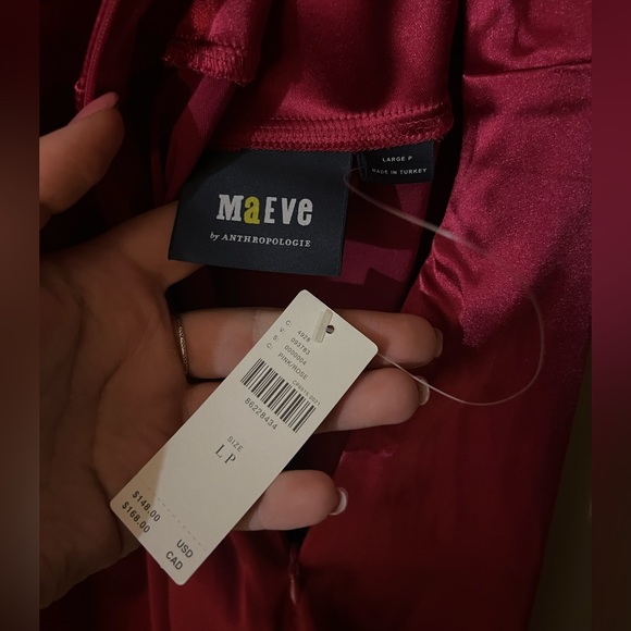 Anthropologie Maeve Square-Neck Satin Mini Dress - Picture 4 of 5